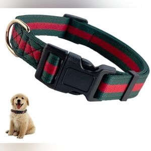 Green and Red Dog Collar - Luxury Fashion Dog Collar Medium Dogs
